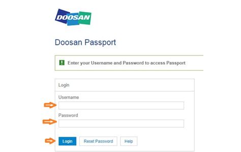 doosan passport login